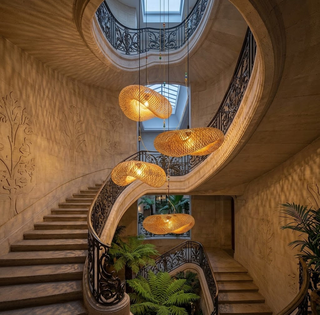 Suspension en Bambou Tressé | LOCI